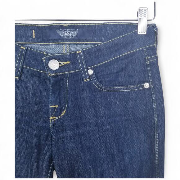 ROCK & REPUBLIC Berlin Skinny Low Rise Jeans Style BER0250 in GROVE - Size 24 - Picture 6 of 10